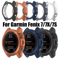 For Garmin Fenix 7/7X/7S Luxury Dust-proof TPU Plating Case Guard Shell Protective Skin Watch Frame Bumper Cover Full Protection Screen Protectors