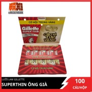 HCMLưỡi lam Gillette Superthin ông già 1 vỉ 100 lưỡi lam 20 hộp nhỏ siêu