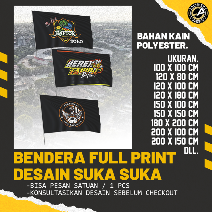 Jasa Pembuatan Bendera Custom Cetak Bendera Printing Polyester Desain Jasa Pembuatan Bendera Custom Cetak Bendera Printing Polyester Desain