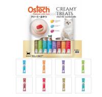 Ostech Creamy Treats 24 ซอง ขนมแมวเลีย ออสเทค ครีมมี่ ทรีต มัลติแพ็ค รวม 8 รสชาติ (1 ห่อมี 24 ซอง)