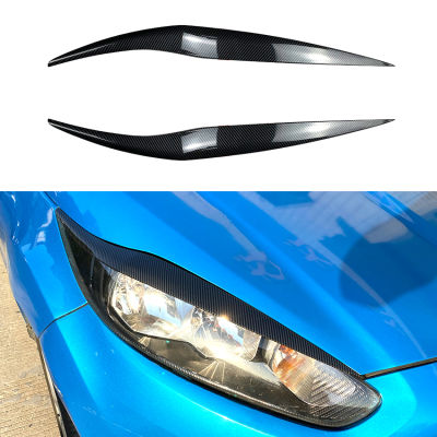 For Ford Fiesta MK6.5 2013-2017 Headlights Eyebrow Eyelids Stickers ABS Trim Cover Accessories Car Styling