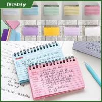 F8C503Y Tearable แผ่นจดบันทึกย่อ เส้นแนวนอน แบบพกพาได้ สมุดโน้ตคอยล์ ง่ายๆ แผ่นบันทึกย่อ นักเรียนก็อก