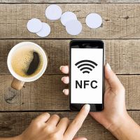 215 NFC Blank White Card Tag PVC Card NFC Coin Cards Compatible with Tagmo and NFC Enabled Mobile Phones and Devices  Round TV Remote Controllers