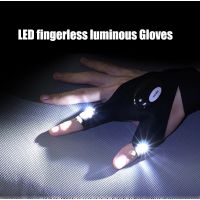 Night Fishing Gloves With LED/ Outdoor Cycling Practical Durable Fingerless Flashlight Gloves/Outdoor Hiking Gloves/Flashlight Tools