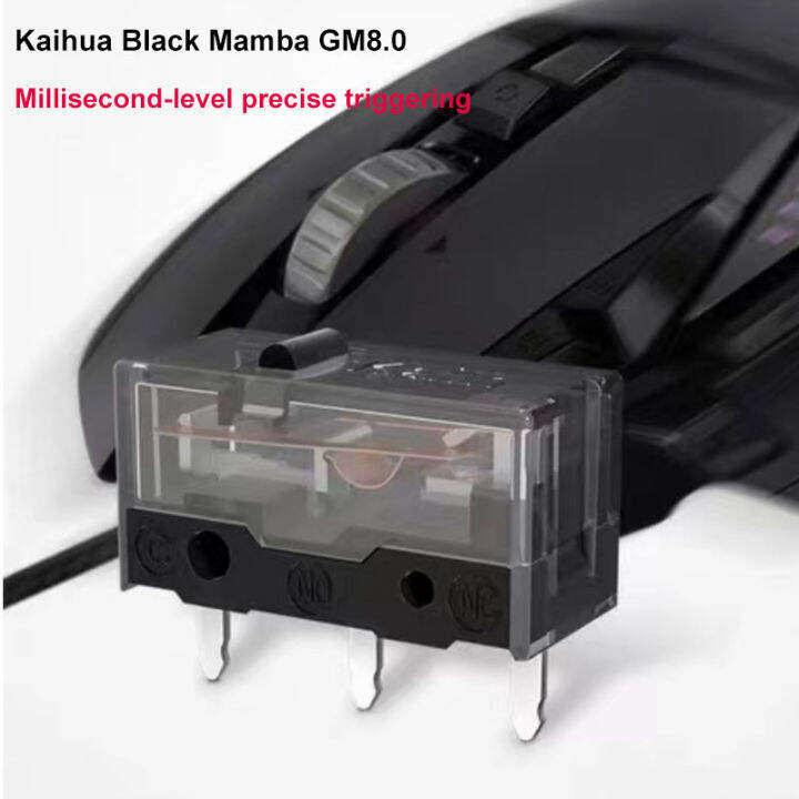 Kailh GM8.0 Black Mamba Mouse Micro Switch 80 Million Lifespan 3 Pin