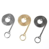 ☾♠ Dog Leash Snake Chain P-Chain Dog Collar Anti-rust Metal Chain Pet Leash Smooth Dog Leash Dog Chain Collar Snake Bone Chain