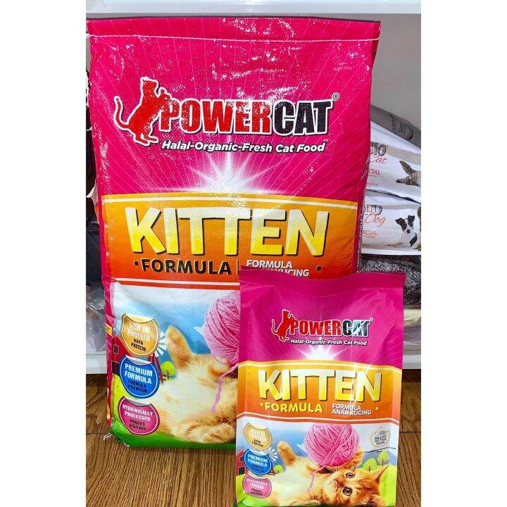 Power Cat Kitten Halal / Organic / Fresh Cat Food For Kittens Dry Food (Repacked 1KG) Lazada PH
