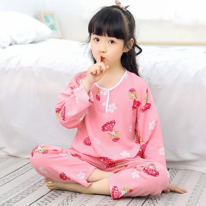 clearance-sale-childrens-printed-pajamas-for-1-5-years-old-comfortable-and-comfortable-long-sleeved-pajamas-set