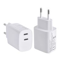 ใหม่ Double Port 40W PD Wall Travel โทรศัพท์แบบพกพา Fast Charger Type C Charger Adapter สำหรับ iPhone 12 EU Quick Charge