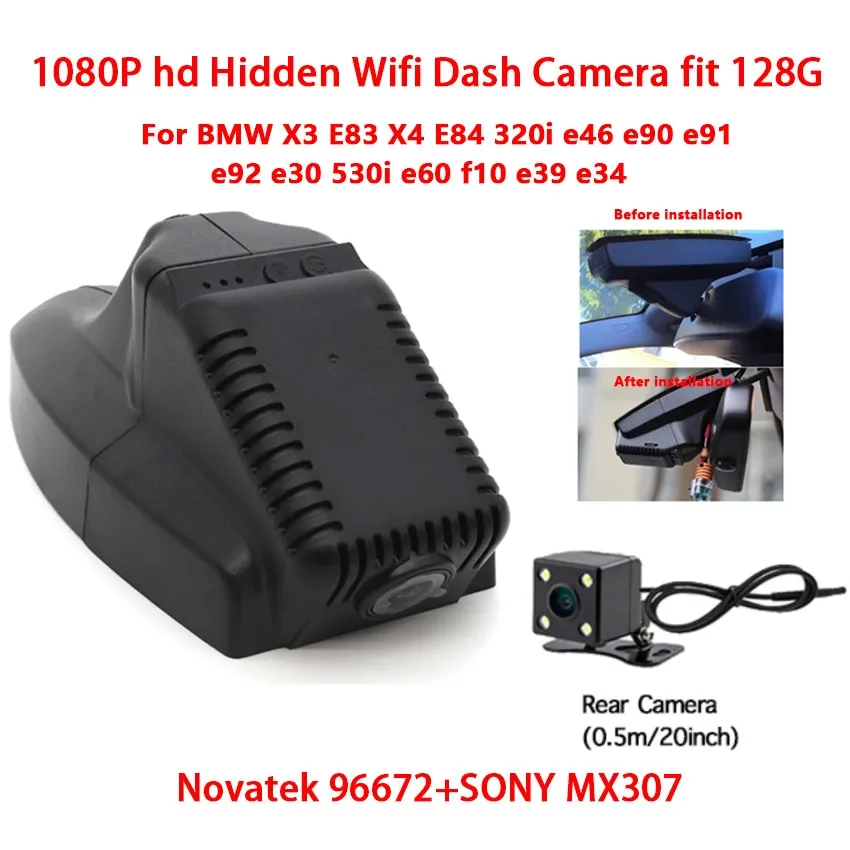 Dual DVR Dashcam Front Recording DVR Camera for BMW E70, E71, E60, E61,  E83, E65, F10