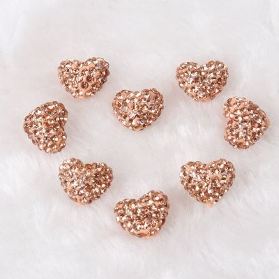 【CW】✑❂  Clay Paved Disco Rhinestone Beads making 5pcs 11x9mm