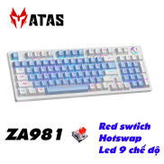 Bàn phím cơ Gaming ATAS ZA981 full size 98 phím - Có hotswap - Led Rainbow