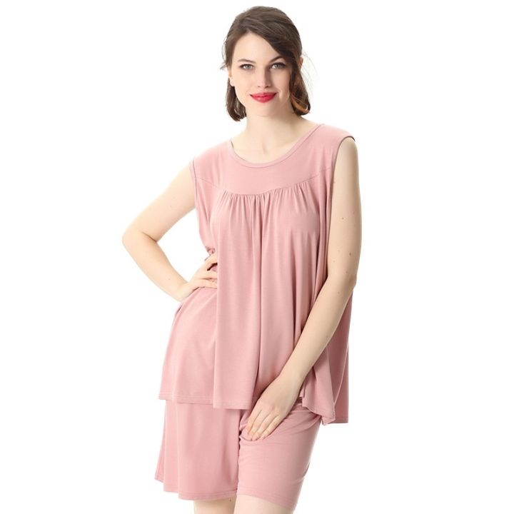 cod-sdfgdergrer-plus-size-7xl-casual-pajamas-set-pyjamas-women-loose-elastic-cotton-vest-shorts-home-clothes-two-piece-sets-pink-pijama-mujer