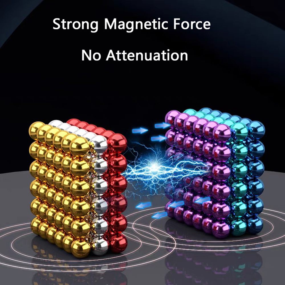 5MM 216PCS Magenic BlocksBalls 17 Colors Available Building Blocks Creation&Entertainment Education Decompression Spheres Cube Beads Assembly Leisure toys