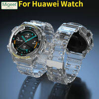 Migeet GT2สำหรับนาฬิกา Huawei แถบใสแนวสปอร์ตใหม่ล่าสุด46มม. ใส TPU Glacier นาฬิกาข้อมือทรงสปอร์ตกำไลข้อมืออุปกรณ์ทดแทน (เฉพาะสายไม่มีสมาร์ตวอตช์รวมอยู่)