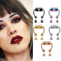Fake Piercing Nose Ring For Women Nose Septum Rings Stainless Steel Magnet Punk Non Piercing Nose Cuff Jewelry Gothic Ear Clip