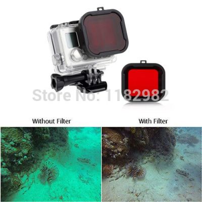 Diving Filter Lens Filter  Red Polar Filter Lens For GoPro HD Hero 3+ 4  Scuba Diving Tropical Water Sea Filters