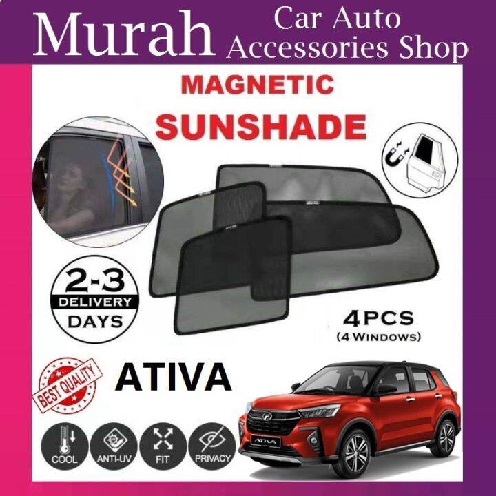 Perodua ATIVA 2021-2023 Strong Magnetic Sunshade [4 pcs] | Lazada