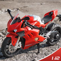 LI[RUM]1:12 Scale Ducati V4S รถจักรยานยนต์รุ่น Light &amp; Sound Effect Diecast รถของเล่นสำหรับชายของเล่นเด็กวันเกิดของขวัญรถของเล่นเด็กของเล่นรถรุ่นรถของเล่นรุ่น Collection