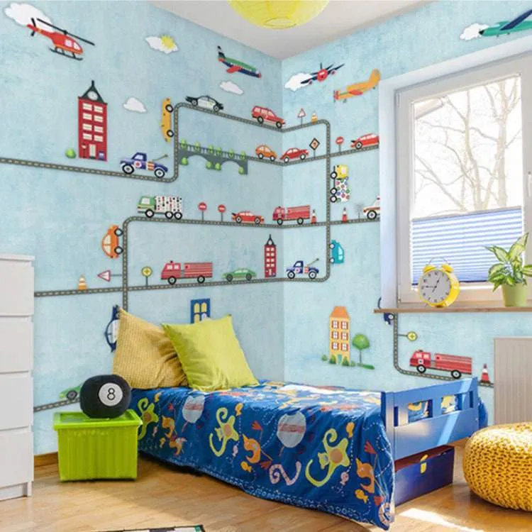 Kids 3D Mural Space 3D Wallpaper – Home Decoram