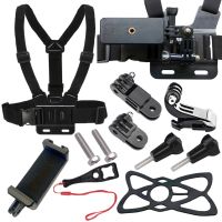 For iPhone 13 12 Xiaomi Samsung Huawei Chest Strap Phone Clip Mount Belt Body Harness for Gopro Hero 10 9 8 7 Insta360 Accessory