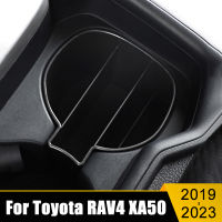 สำหรับโตโยต้า RAV4 2019-2021 2022 2023 RAV 4 XA50รถคอนโซลกลางที่วางแก้วน้ำกล่องเก็บบัตรศัพท์ภาชนะอุปกรณ์เสริม