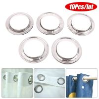 ∋ 10 pairs/pack Eyelet Curtain Rings Curtain Grommet Top Silvery Metal Ring Header Curtain Accessories Be Assembled With A Press