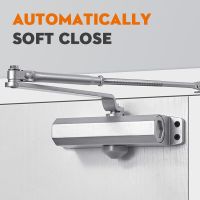 ▽✣ Automatic Door Closer Spring Hydraulic Buffer Adjustable Door Stopper Speed Mute Closing For 25 to 80KG Door Hardware