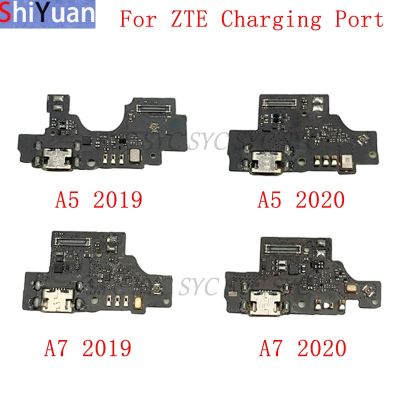 ขั้วต่อพอร์ตชาร์จ USB ดั้งเดิมบอร์ดสายยืดหยุ่นสําหรับ ZTE Blade A5 2019 A7 2020 ชิ้นส่วนอะไหล่ขั้วต่อการชาร์จ