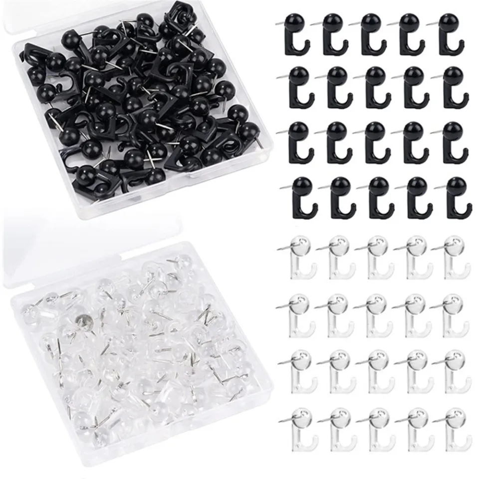 50 Pieces Office Hanging School Supplies Wall Thumb Push Pin Heads Pin  Plastic