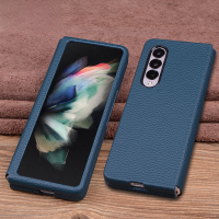 รวมทุกอย่างเคสหนังแท้สำหรับ Samsung Galaxy Z Z Fold 3 4เคส360บานพับป้องกันแบบเต็มรูปแบบเคส Galaxy Z Fold3 5G เคส SiChuanZhiChengMao