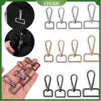 CHUAN 1pcs การทำเครื่องประดับ DIY พวงกุญแจ แหวนแยก ตะขอ ปลอกคอ Carabiner Snap กุ้งก้ามกราม สายรัดกระเป๋า