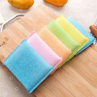 hotx 【cw】 4pcs Nonstick Scouring Cleaning Washing To Bowl Dish Sponge