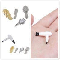 112 Scale Comb Hair Dryer Mirror Model Building Kits Kids Toys Dollhouse Miniature Bathroom Accessory