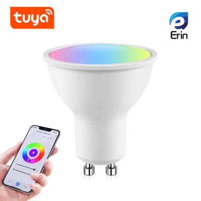 Tuya  GU10 220V หลอดไฟอัจฉริยะ LED RGB C+W 5W หรี่แสงได้ ควบคุมผ่านแอปพลิเคชัน