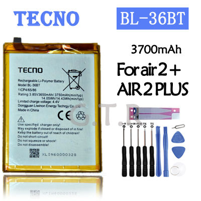 แบตเตอรี่ แท้ Tecno air 2+/AIR 2 PLUS battery แบต BL-36BT 3750mAh รับประกัน 3 เดือน
