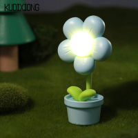 KUDIXIONG โคมไฟเล็กตั้งโต๊ะ DIY สุดสร้างสรรค์และน่ารักเครื่องประดับรูปดอกไม้ขนาดเล็กตั้งโต๊ะไฟกลางคืนของเล่นเรืองแสงสำหรับเด็ก