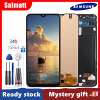 Salmatt จอ OLED สำหรับ Samsung Galaxy A30s A307 A307F /Ds A307FN /Ds หน้าจอสัมผัสแบบดิจิตอลแสดงผล Lcd สำหรับเปลี่ยน A30S Samsung กรอบกลางสำหรับ A30S Samsung/A307F