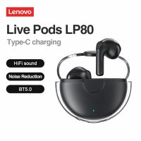 Lenovo LP80 Touch Control Sport IPX5 หูฟังไร้สายสายสนทนา HD ชุดหูฟังสเตอริโอ หูฟังแบบพกพา หูฟังไร้สายสาย