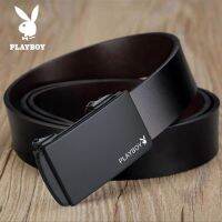 Playboy authentic leather belt leather man without teeth automatically middle-aged belt cowhide male youth business belts tide --npd230724♨▣❀