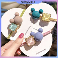 SUNYMALL น่ารัก เชือก มิกกี้ ความยืดหยุ่นสูง แหวนผม สาว เชือกหัว วงยาง มัดผม นักเรียน