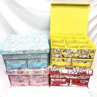 Hello Melody Cinnamoroll Two Layer 9 Slots Innerwear Storage Box