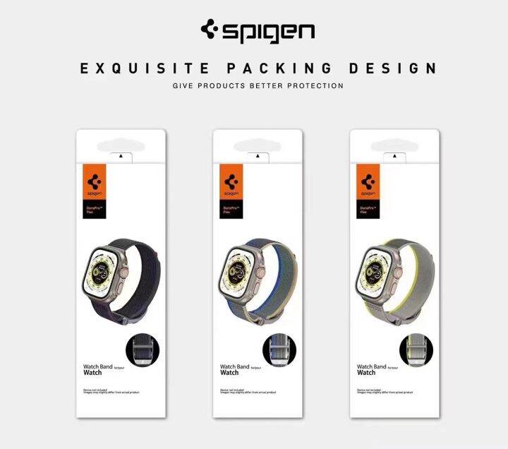 spigen-สายรัดไนลอนไนลอนสำหรับนาฬิกาอัลตร้า49มม-ซีรีส์8-7-6-5-4-3-2-1-se-44มม-42มม-45มม-สายรัดข้อมือสายรัดข้อมือ