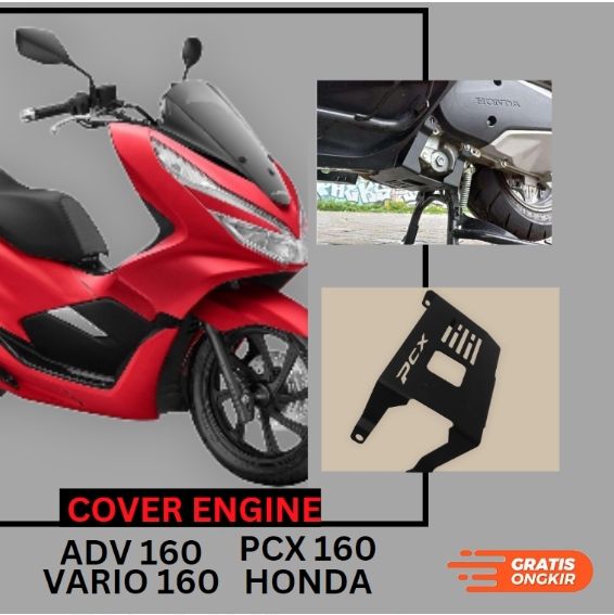 COVER ENGINE GUARD PCX 160 PELINDUNG MESIN HONDA PCX 160 Hitam