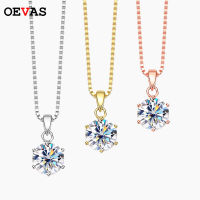 OEVAS จริง1กะรัต D สี Moissanite เจ้าสาวจี้สร้อยคอ100 925เงินสเตอร์ลิงงานแต่งงานเครื่องประดับ Fine ของขวัญขายส่ง