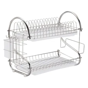 Teraves Over Sink Dish Drying Rack Large Two Tier Vertical