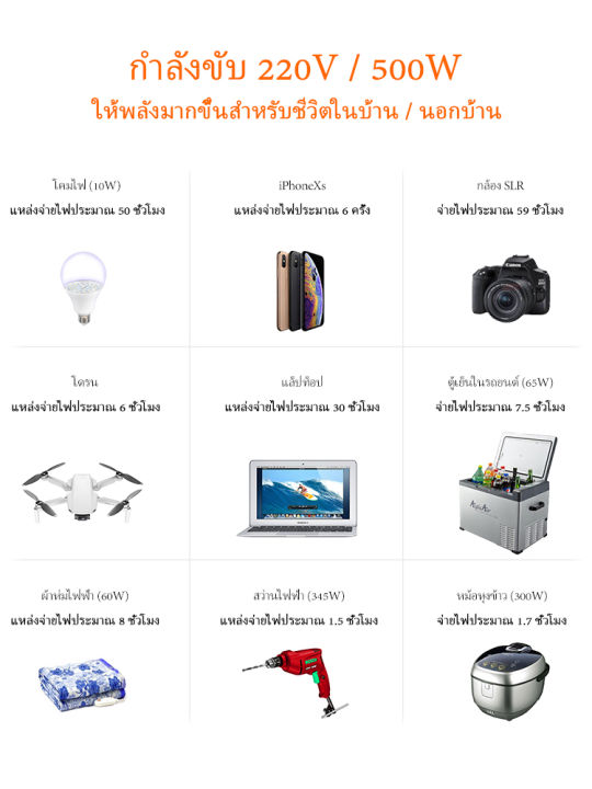 แหล่งจ่ายไฟกลางแจ้ง-500w-140400mah-เครื่องกำเนิดคลื่นไซน์บริสุทธิ์แบบพกพาเก็บพลังงานแหล่งจ่ายไฟ-520w-สูงสุด-แหล่งจ่ายไฟฉุกเฉินในครัวเรือน