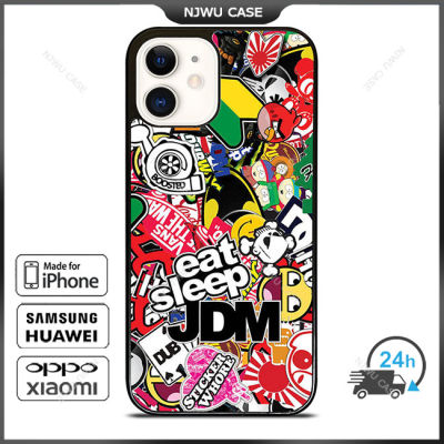 Jdm Sticker Phone Case for iPhone 14 Pro Max / iPhone 13 Pro Max / iPhone 12 Pro Max / XS Max / Samsung Galaxy Note 10 Plus / S22 Ultra / S21 Plus Anti-fall Protective Case Cover