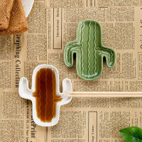 Cactus Ceramics Dish Japanese-style Creativity Seasoning Plate Kitchen Household Side Dish Tableware Cute Cactus Type Snack Dish