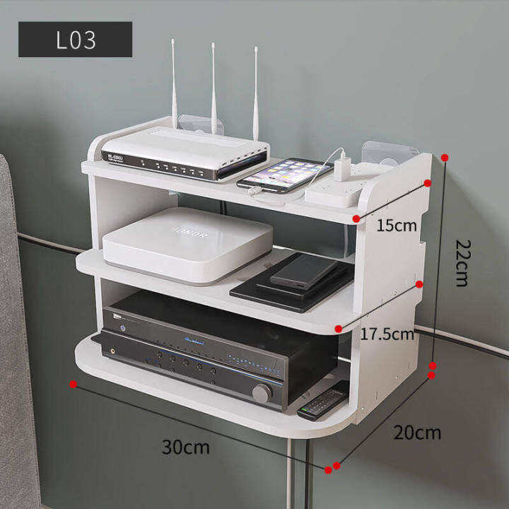 【SPOT EXPRESS】 ALPACA Settop box rack Wooden Wall Mounted Wifi Router